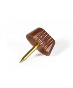Reggipiani con chiodo in plastica marrone 16 pz