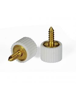 Reggicristalli in gomma bianca con vite integrata 8 pz