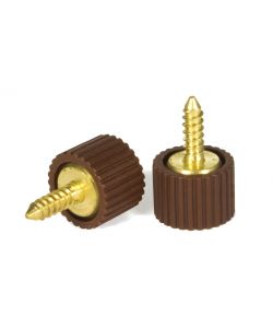 Reggicristalli in gomma marrone con vite integrata 8 pz