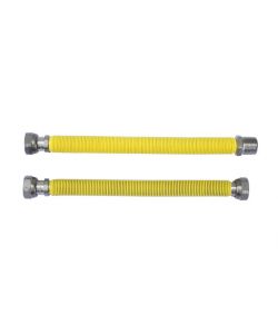 Tubo giunto gas flessibile ed estensibile in acciaio inox 100/200 mm. M/F 1/2'
