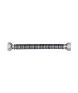 Tubo giunto acqua flessibile ed estensibile in acciaio Inox 100/200mm M/F 3/4'