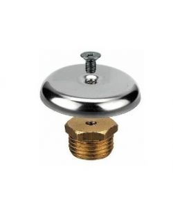 Tappo ottone maschio 1/2' con rosone in acciaio