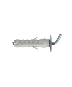 Tasselli in nylon Diam. 12 x 45 con gancio corto 4 pz.