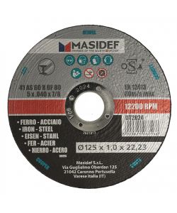 Disco taglio D.125x1,0mm acciaio ferro