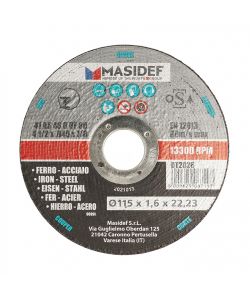 Disco taglio D.115x1,6mm acciaio ferro set 5pz