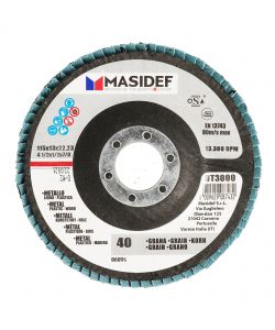 Disco abrasivo lamellare D.115x13mm gr 40 univ