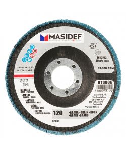 Disco abrasivo lamellare D.115x13mm gr 120 univ