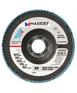 Disco abrasivo lamellare D.125x13mm gr 60 univ