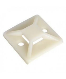 Basette adesive nylon 6.6 - 30 x 30 neutre - 100 pz.