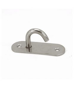 MASIDEF Gancio Aperto Soffitto Acciaio Inox Grigio Piastra 100x33 mm