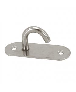 MASIDEF Gancio Aperto Soffitto Acciaio Inox Grigio Piastra 100x33 mm
