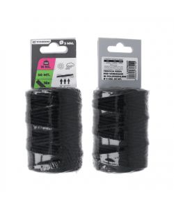 STANDERS Corda polipropilene 3 mm nera 50 m per campeggio resistente