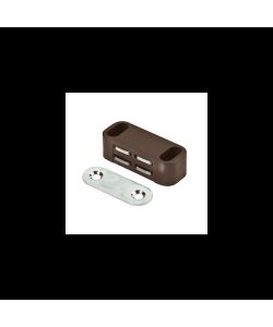 Mobila Chiusure Magnetiche 40 mm Marrone con Contropiastra 4 Pezzi