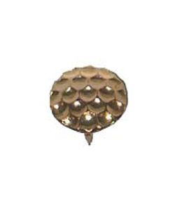 Bullette martellate ottonate 10,0 mm. - 90 pz.