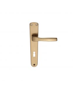 Guarnitura con placca serie Thea - 90 mm. - foro chiave - alluminio bronzato