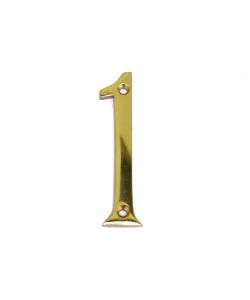 Numero civico '1' in ottone