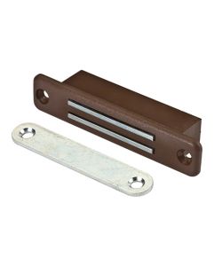 Chiusura magnetica da incasso - forza 12 kg. - marrone - 2 pz