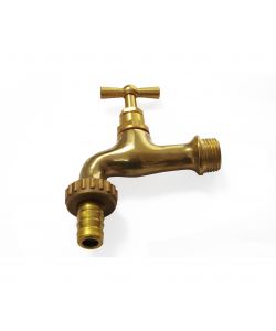 Rubinetto per giardino ottone lucido 3/4'