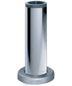 Piedino Regolabile Metallo diam. 35mm H100mm Cromo per Mobili e Divani