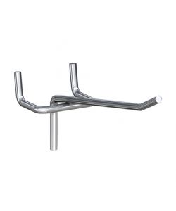 Ganci singoli in metallo per pannello forato - 14 cm. - 8 pz.