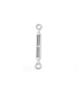 Tenditore a 2 occhi M6 mm. in acciaio Inox A4 - AISI 316