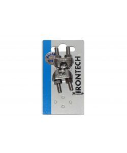 Morsetto per funi  8 mm. in acciaio Inox A4 - AISI 316 - 2 pz.