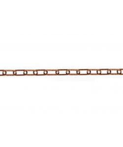 Catena decorativa pretagliata  2 mm. in acciaio martellato brunito 2,5 mt.