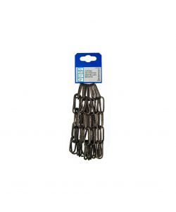 Catena decorativa pretagliata diam 3 mm martellata in acciaio brunito 2,5 mt