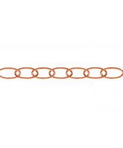 Catena ornamentale ovale  2,8 mm. in acciaio ramato