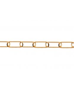 Catena ornamentale maglia lunga  2,8 mm. in acciaio ottonato