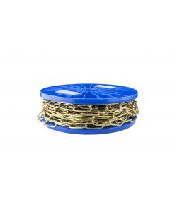 Catena ornamentale maglia lunga  2,8 mm. in acciaio ottonato