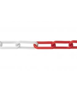 Catena in plastica  6 mm. bianco - rosso