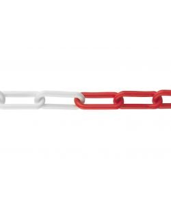 Catena in plastica  6 mm. bianco - rosso