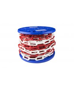 Catena in plastica  6 mm. bianco - rosso