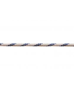 Corda in poliestere per uso nautico  5 mm. bianco/blu