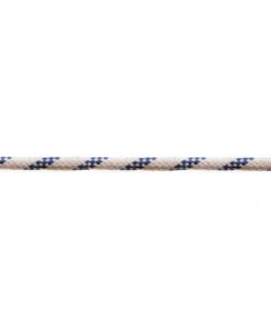 Corda in poliestere per uso nautico  6 mm. bianco/blu