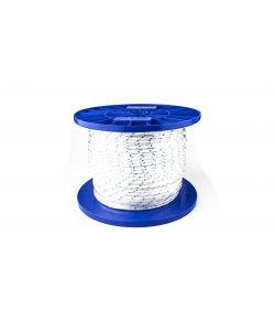 Corda in poliestere per uso nautico  6 mm. bianco/blu