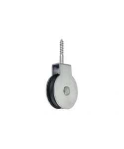 Carrucola con vite in acciaio zincato e poliammide  40 mm. per funi 6 mm.