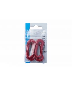Falsa maglia  6 mm. in plastica rossa 4 pz.