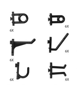 Masidef Ganci in Nylon per Pannello Forato - Assortiti 36 pz