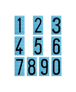 Letterfix Numero 9 PVC Nero 50 mm Autoadesivo per Etichettatura