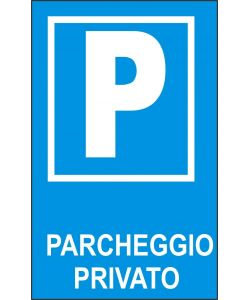 ROSH Cartello 'Parcheggio Privato' in Polipropilene 25x45 cm 1 mm