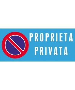 Cartello Propriet Privata 25x45 cm in Polipropilene