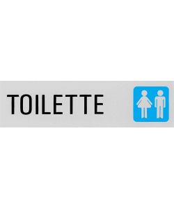 ROSH Targa adesiva informativa Toilette vinile rigido grigia 4x15 cm