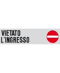 Cartello Adesivo Vietato l'Ingresso 4x15 cm