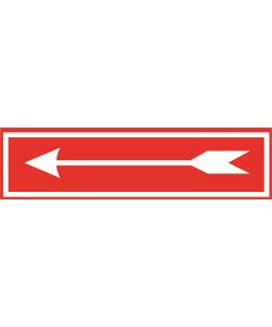 Rosh Freccia n.1493 Cartello adesivo direzionale 4x15 cm rosso