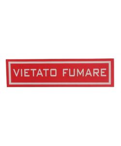 Rosh Cartello Vietato Fumare Targhetta Adesiva Vinile 4x15cm Rosso