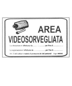 Targa Area Videosorvegliata 20x30 cm Ecofix