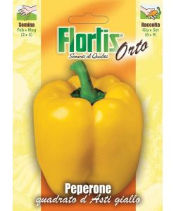 Peperone Giallo Quadrato d'Asti - Frutti dolci - Varietà precoce