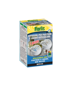 Flortis Diffusore Antizanzare Doppio Uso - Elettroemanatore Bianco - 1 Pezzo